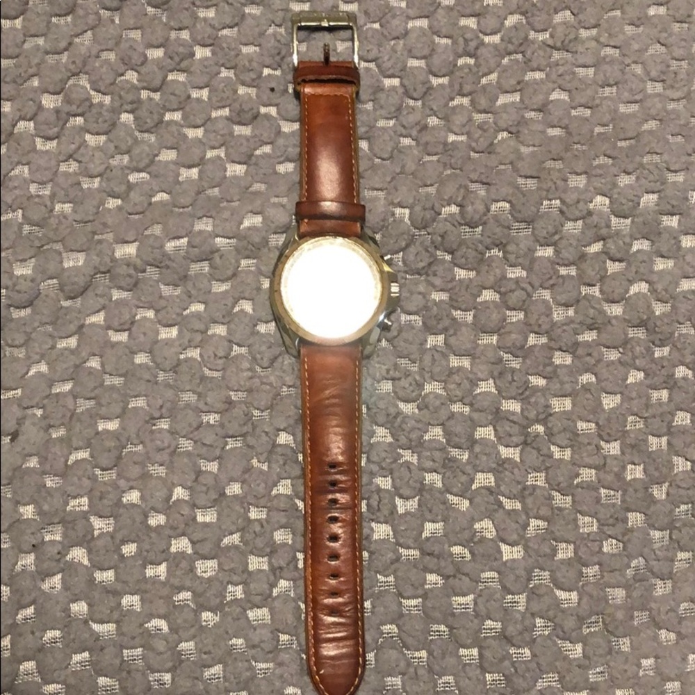 Michael Kors gold and silver leather watch